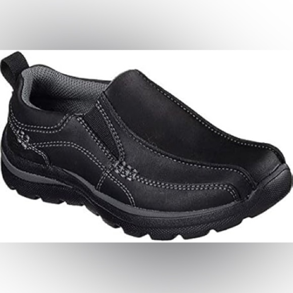 Skechers kids relaxed fit superior haute shoe black size 3 memory foam slip on